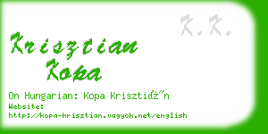 krisztian kopa business card